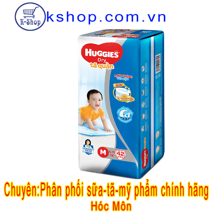 Tã/bỉm quần HUGGIES DRY M42 (6-11kg)