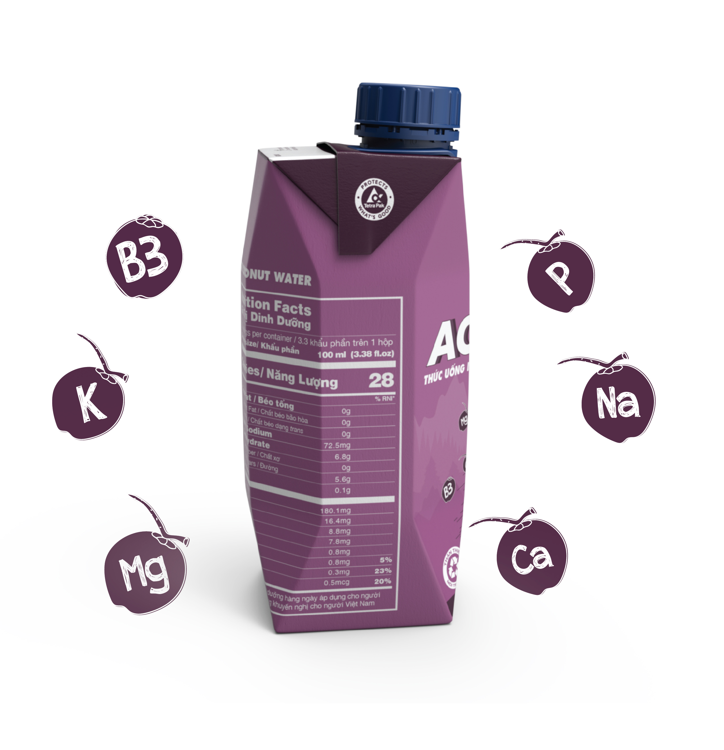 Nước dừa COCOXIM Active Acai Berry 330ml