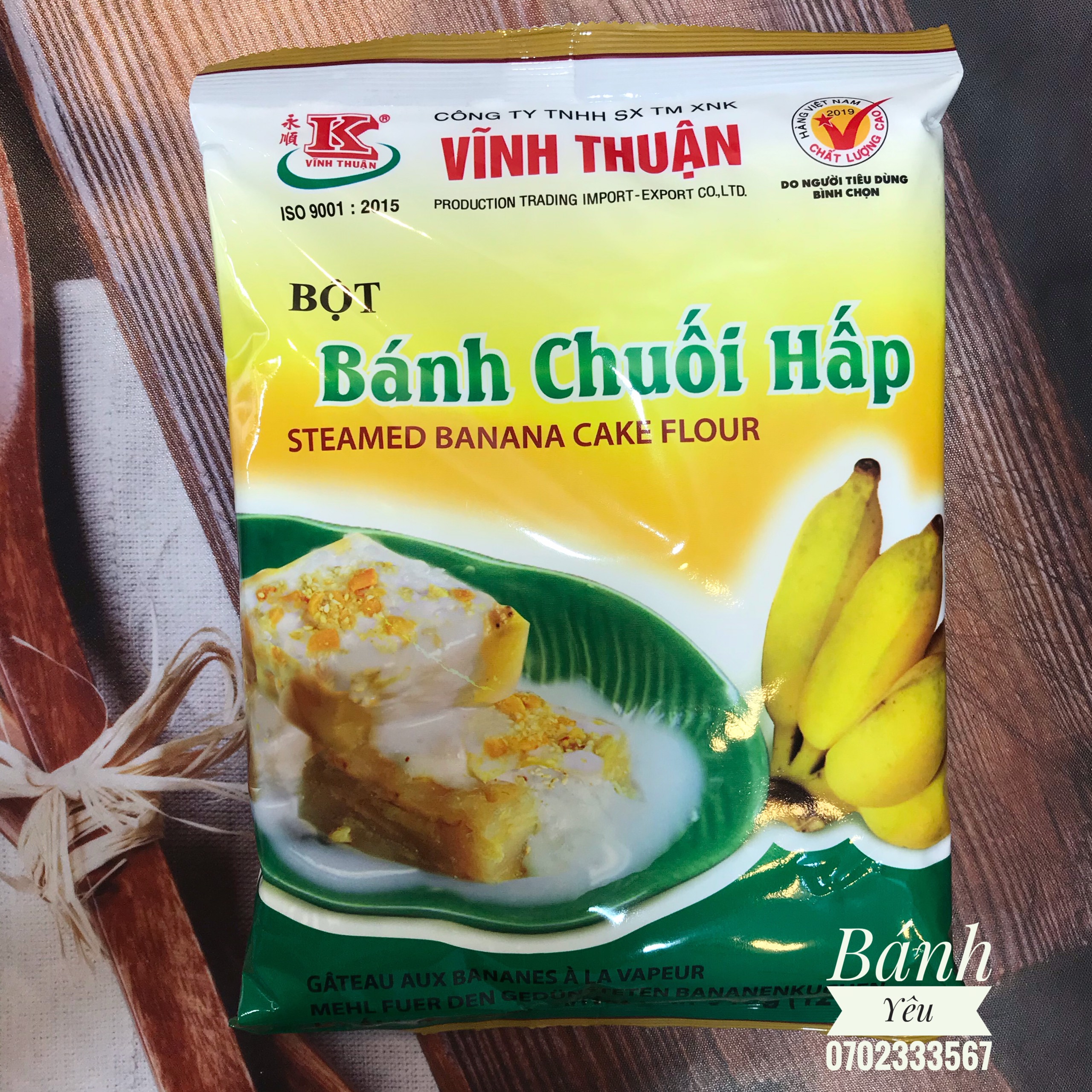 Bột Chuối Hấp Vĩnh Thuận 340g/400g