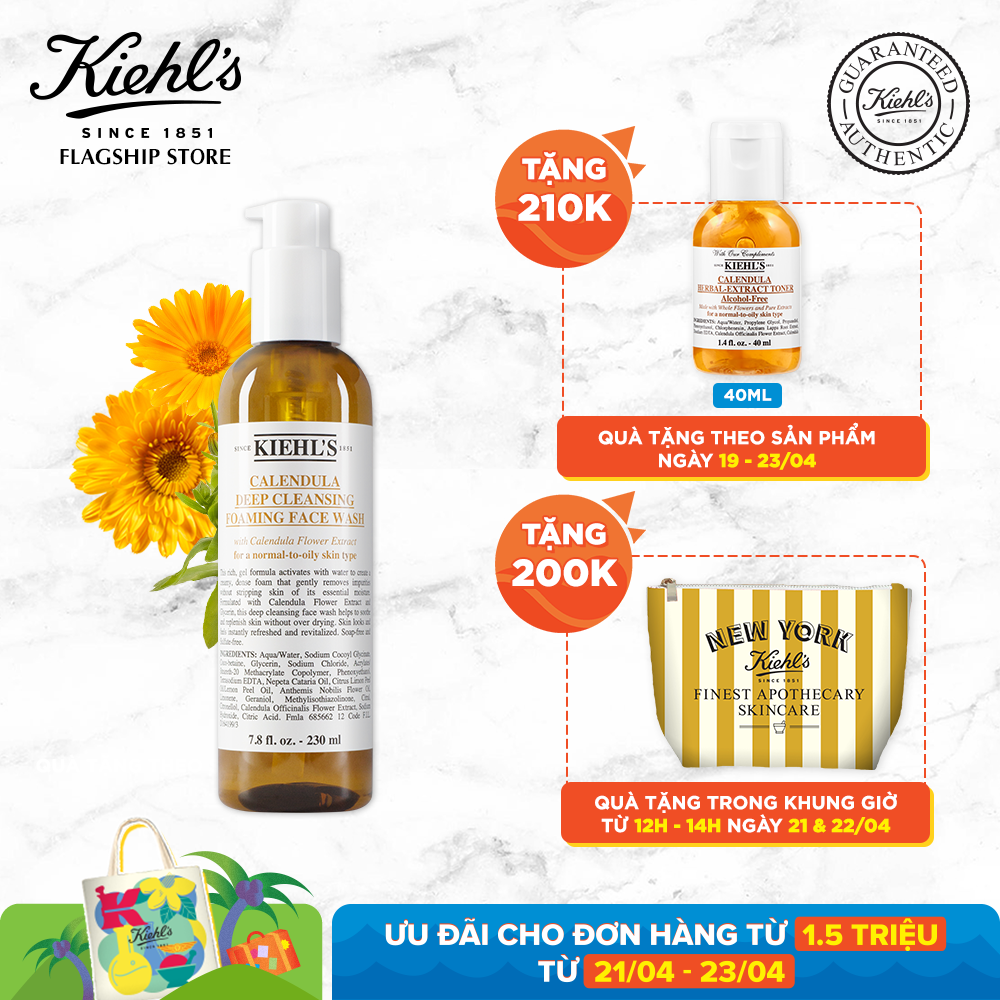 Sữa rửa mặt Kiehl's Calendula Deep Cleansing Foaming Face Wash 230ml