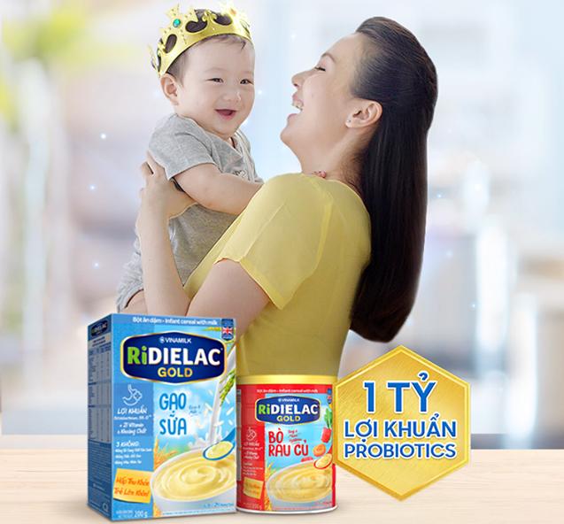 Bột ăn dặm Ridielac heo bó xôi 350g