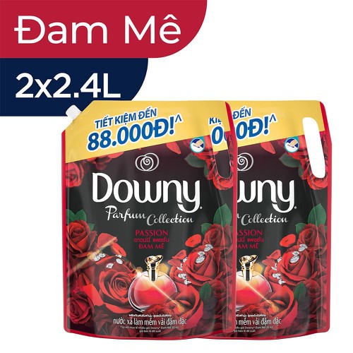Nước Xả Downy Đam Mê 2.4L combo 2 túi