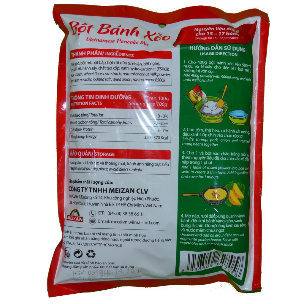 Bột bánh xèo Meizan 400g