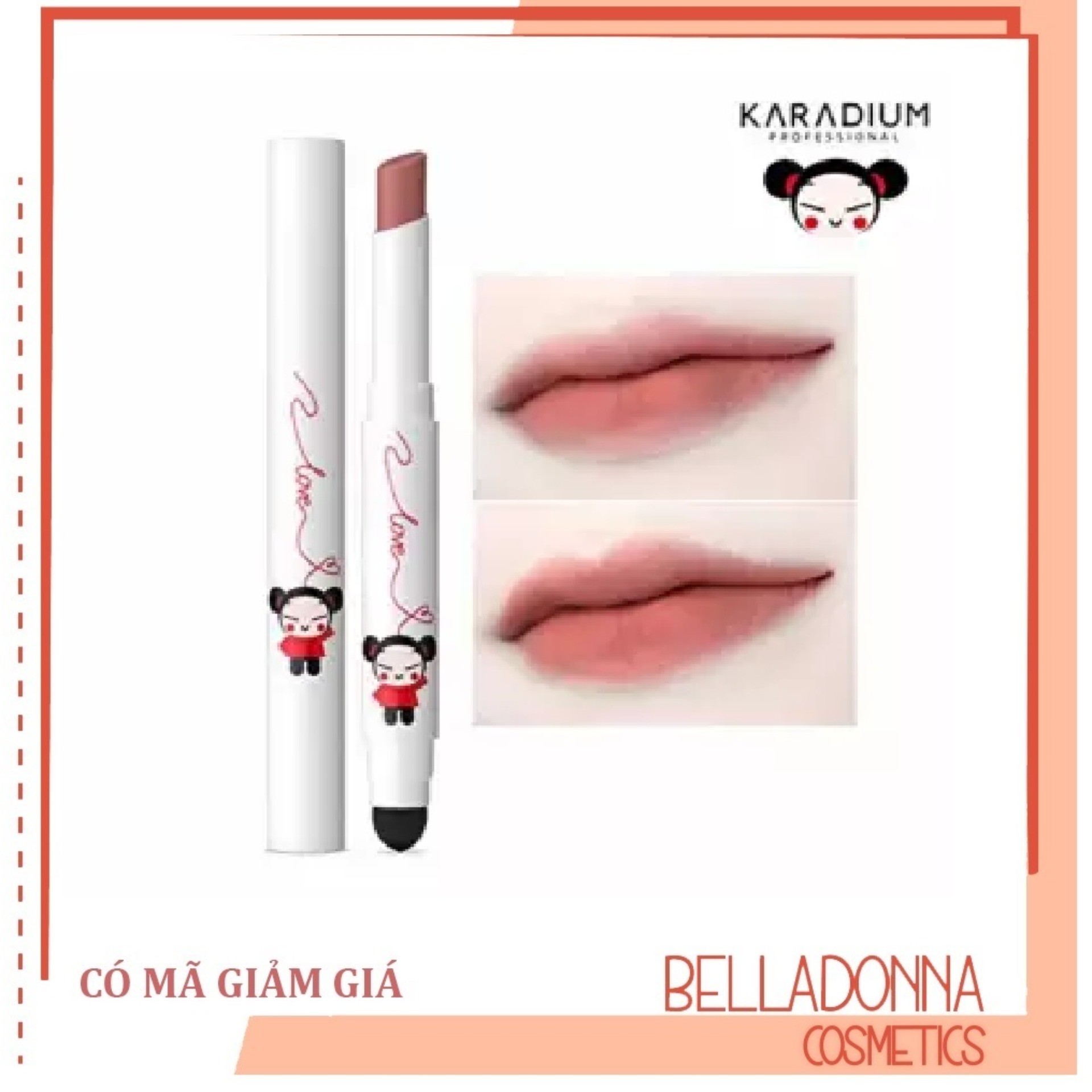 Son Lì 2 Đầu Karadium Pucca Love Edition Smudging Tint Stick