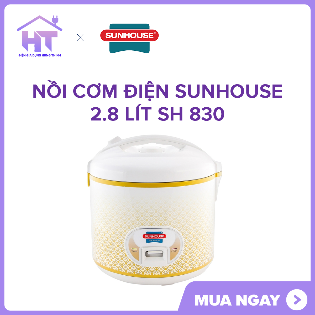 Nồi cơm điện Sunhouse SH830 2.8L