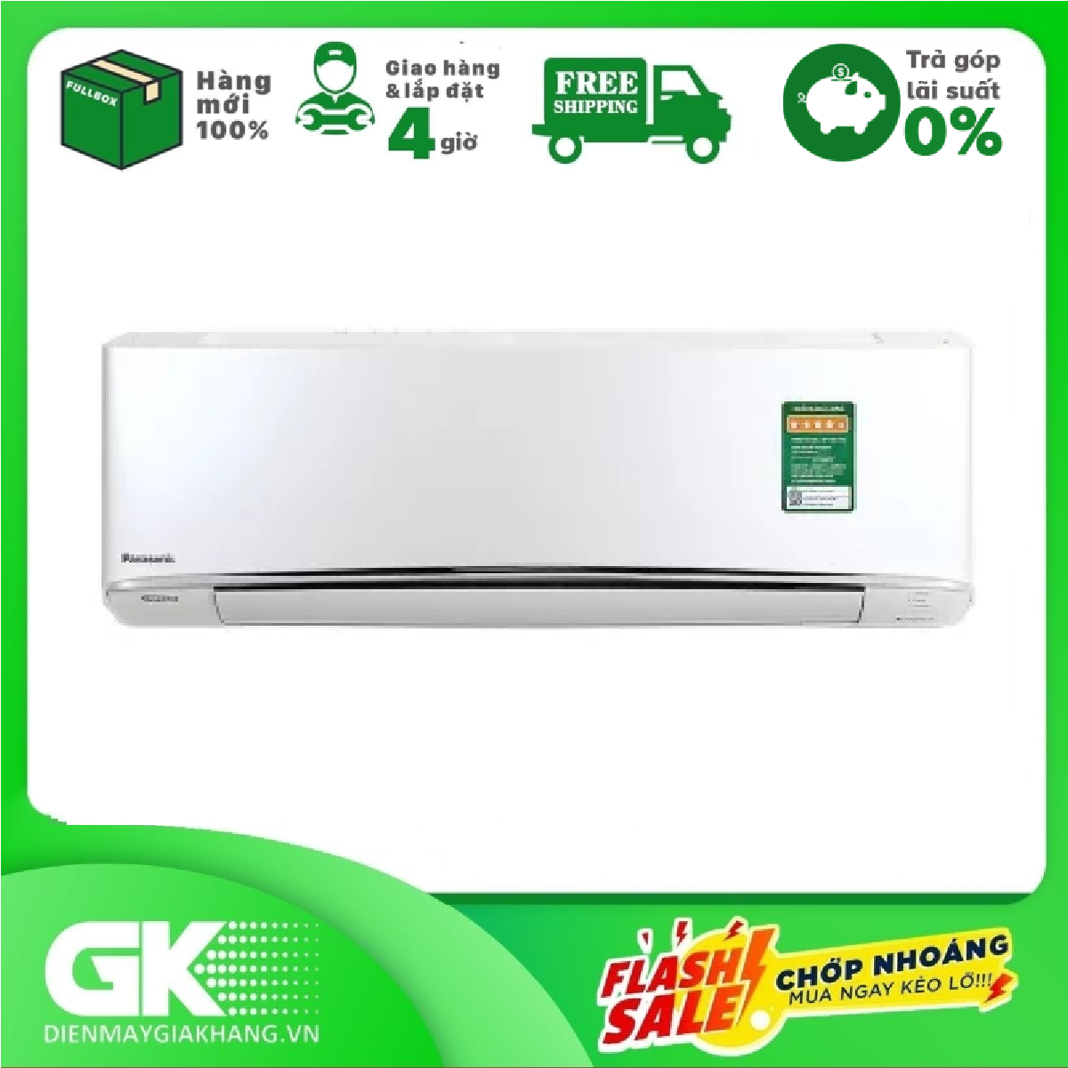 Điều hòa Panasonic 9000 BTU 1 chiều Inverter CU/CS-XPU9WKH-8 gas R-32