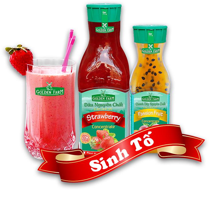 Sinh tố Golden Farm Dâu 1l