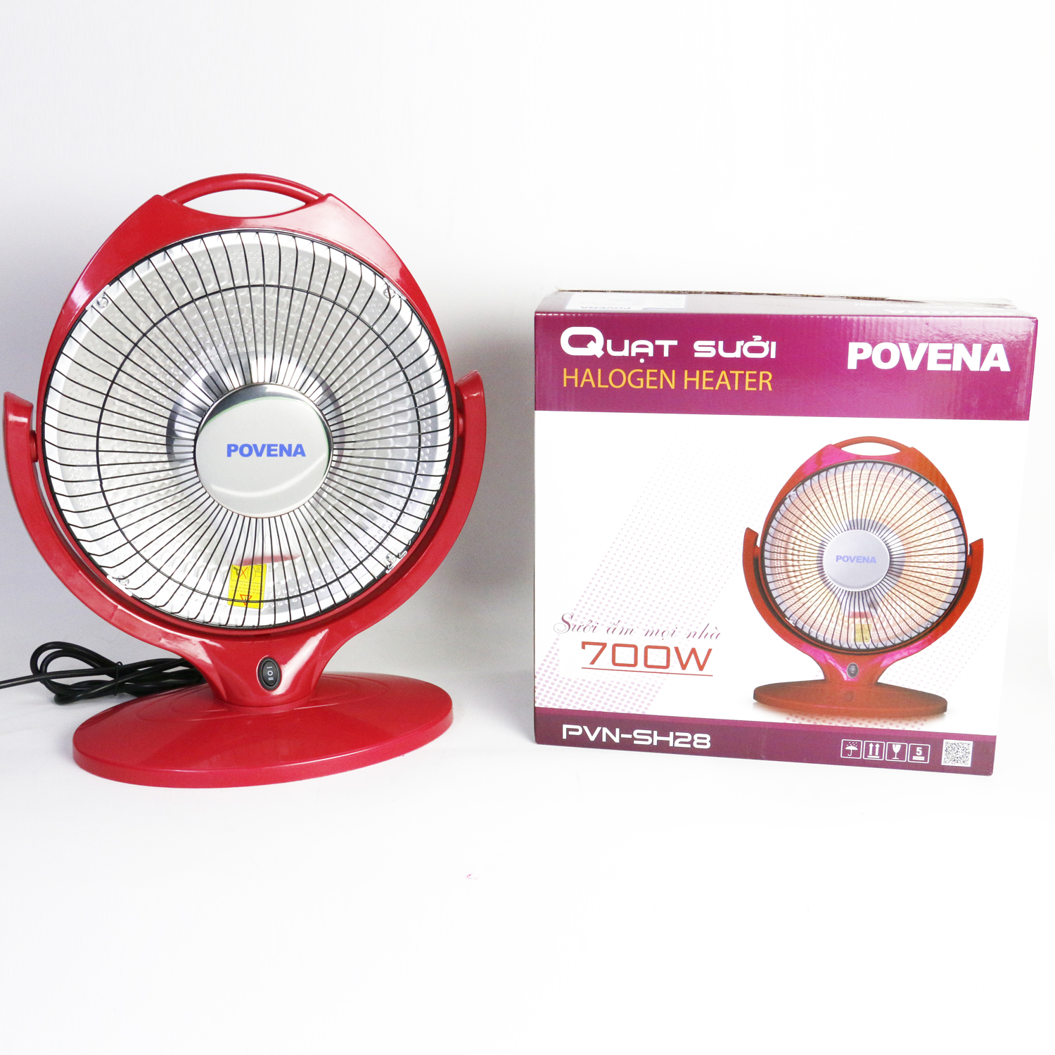 QUẠT SƯỞI HALOGEN POVENA PVN-SH28