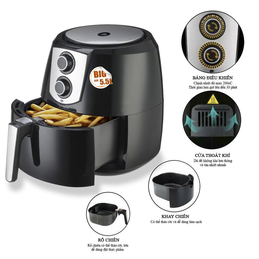 Nồi chiên không dầu Mishio MK141 5.5L