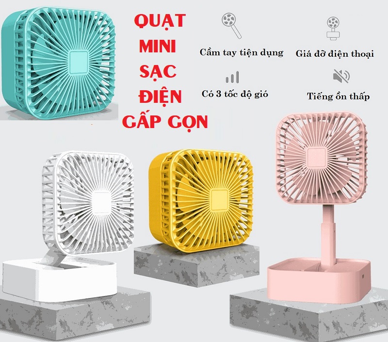 QUẠT MINI TÍCH ĐIỆN GẤP GỌN JY-1129