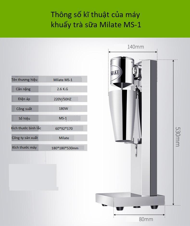 Máy khuấy sữa milkshake Milate MS-1