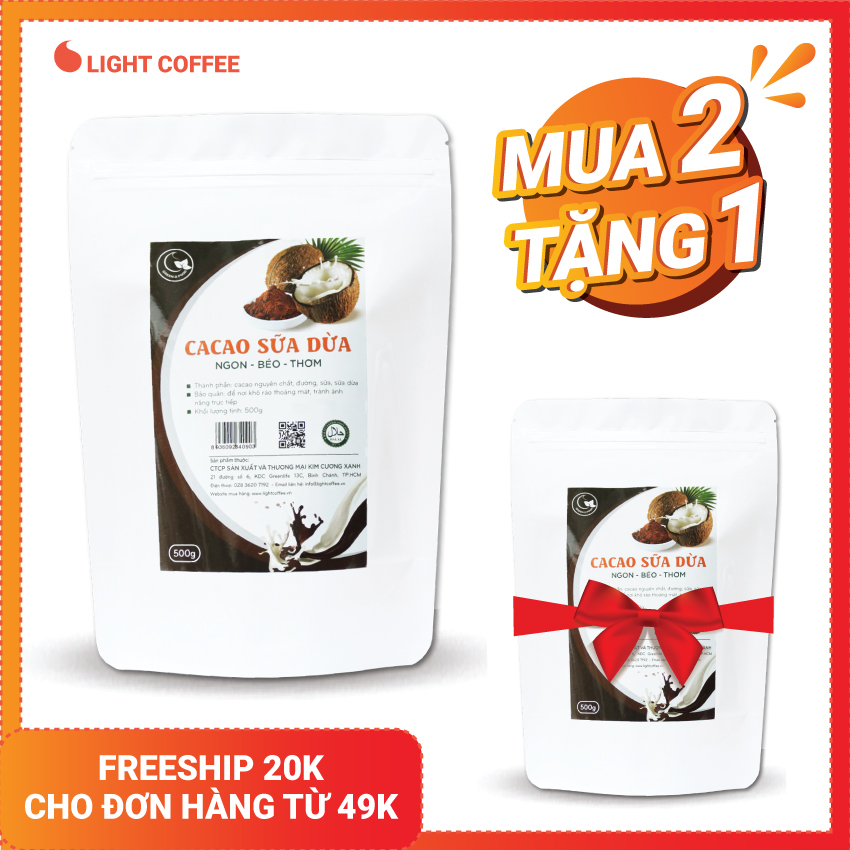 Bột cacao sữa dừa GreenD Food 500G