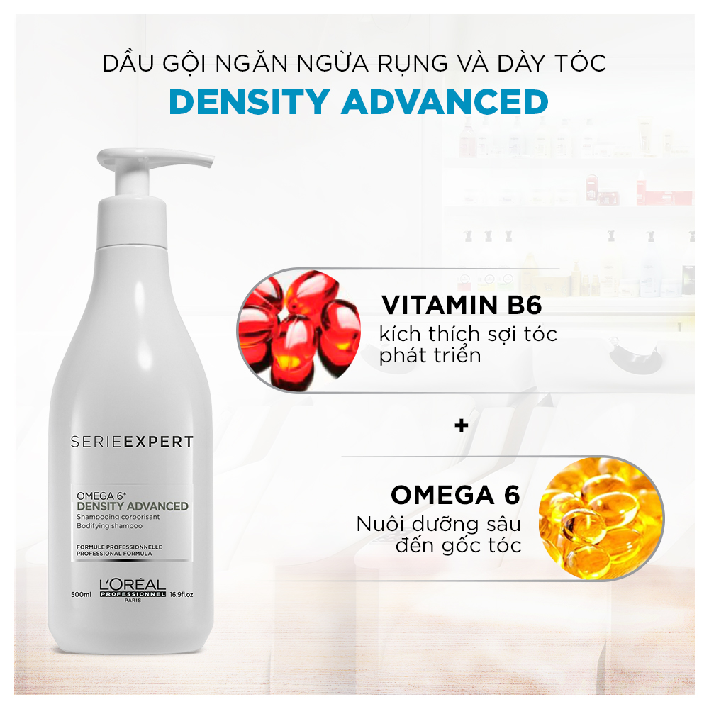 Dầu gội chăm sóc tóc rụng Loreal Density Advanced Omega 500m