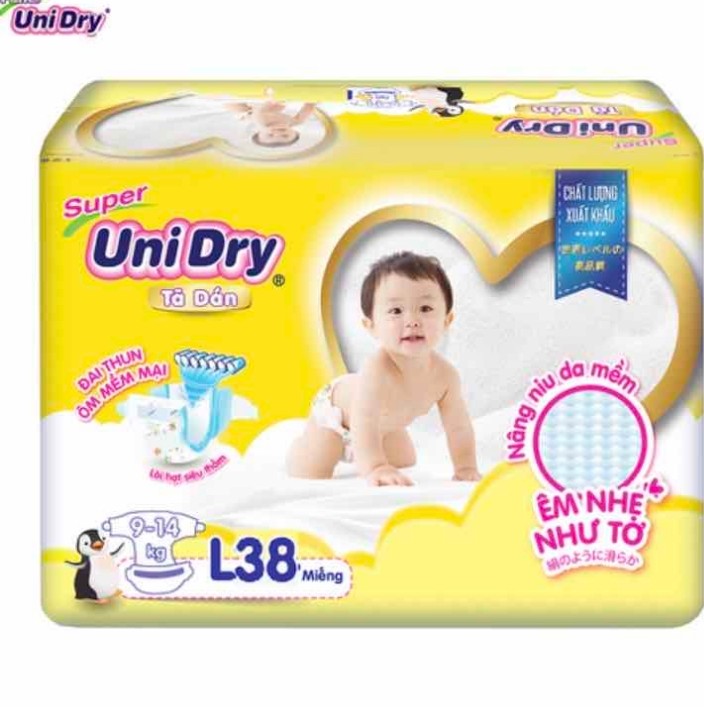 Combo 2 gói Tã Dán UniDry XL34 (trên 13kg)