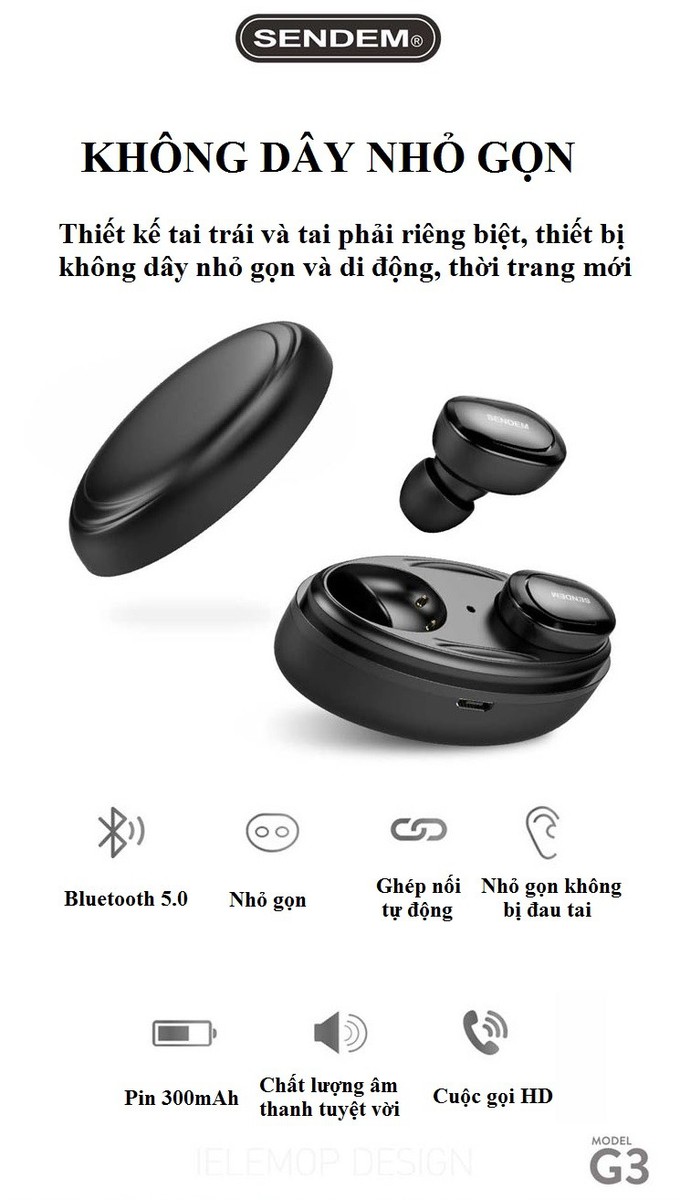 Tai Nghe Bluetooth Sendem G3