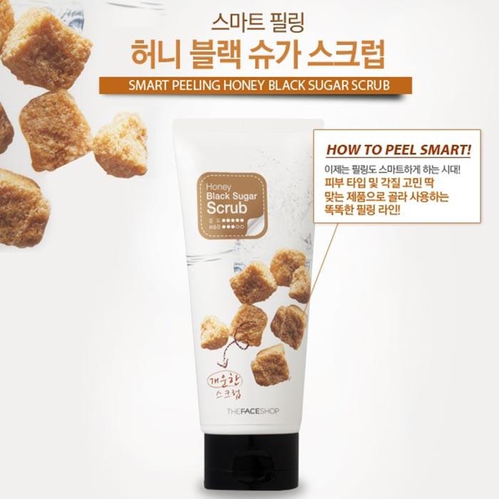Kem Tẩy tế bào chết đường đen Honey Black Sugar Scrub THE FACESHOP