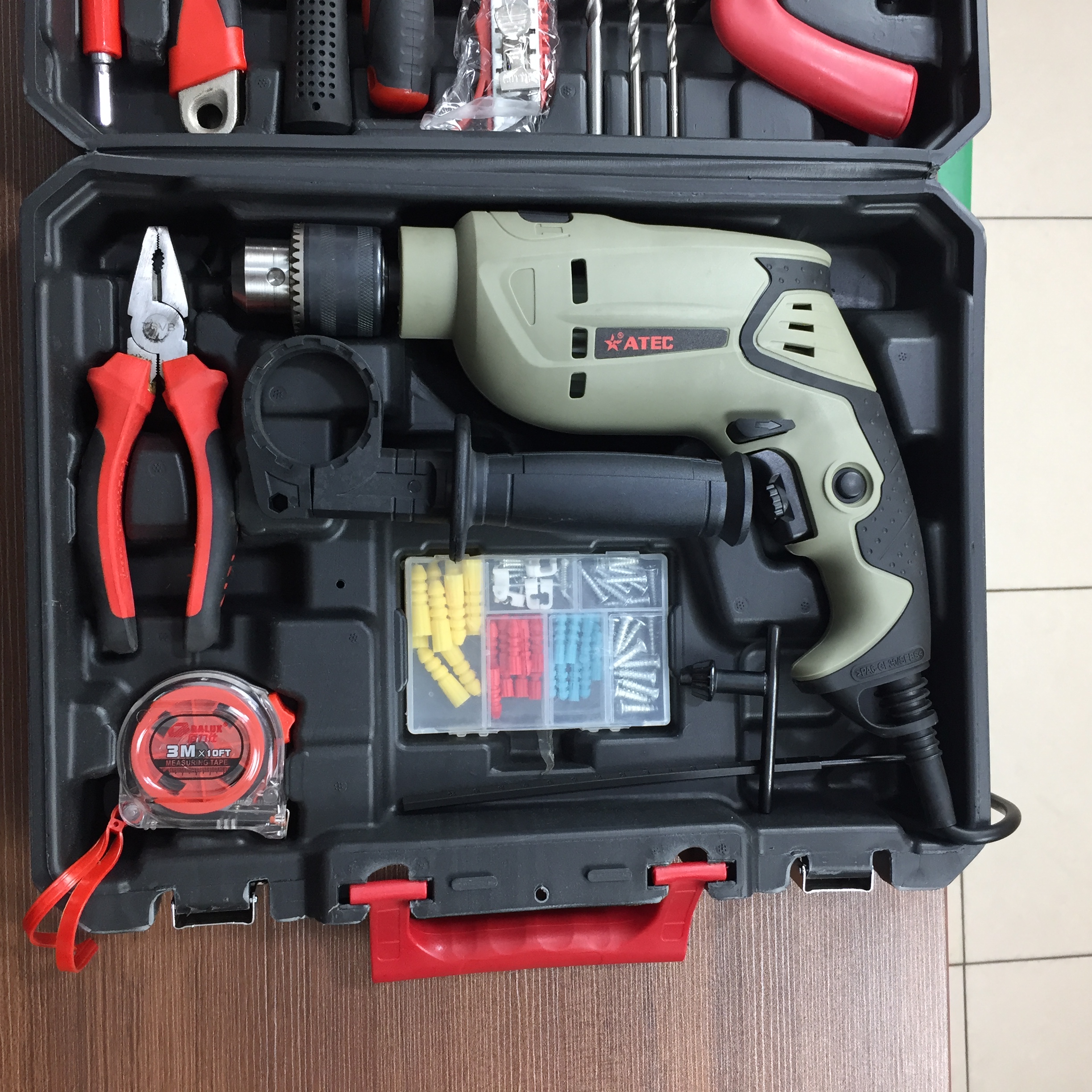 BỘ MÁY KHOAN 100 CHI TIẾT ATEC AT7218