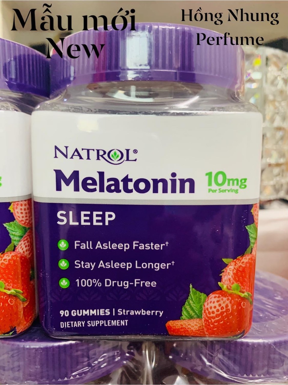 Kẹo Dẻo Hỗ Trợ Ngủ Ngon Natrol Gummies Melatonin 10mg