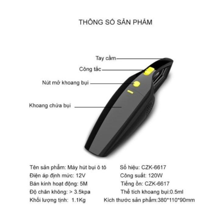 MÁY HÚT BỤI KHÔNG DÂY CZK-6617