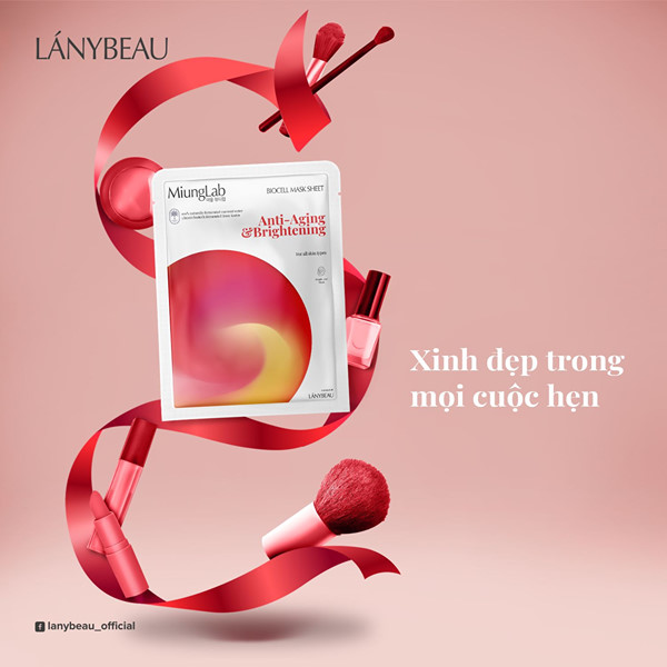 Mặt Nạ Tinh Chất Lựu Miung Lab Anti-Aging Brightening Biocell Mask Sheet