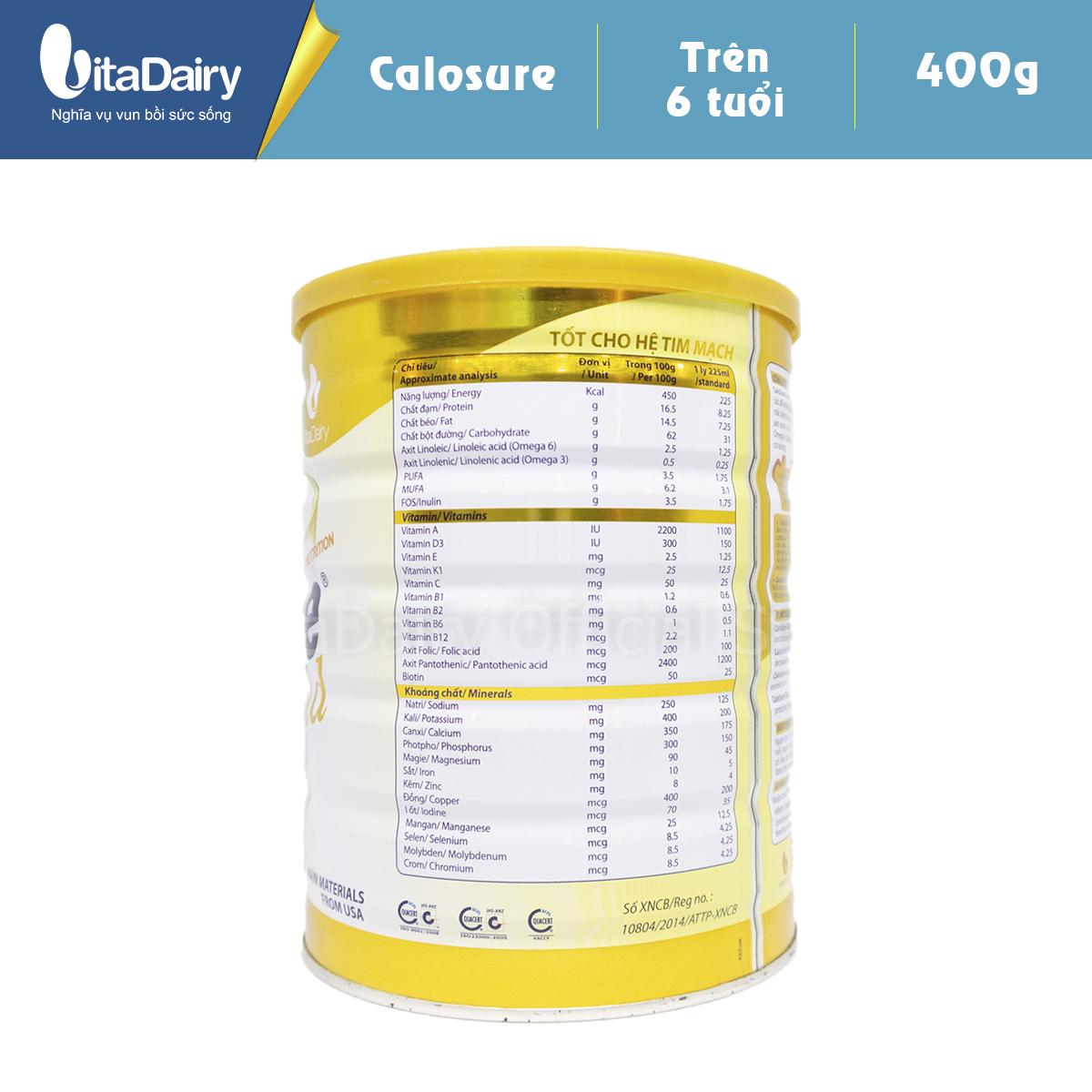 Sữa bột Calosure - hộp 400g