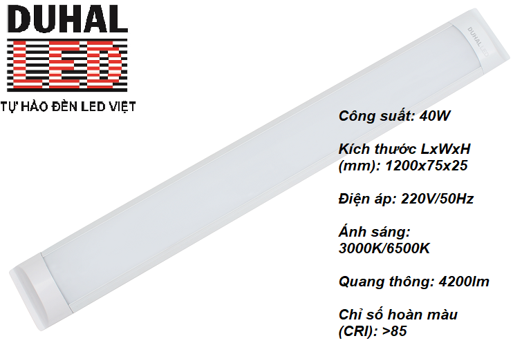 Đèn tuýp led bán nguyệt Duhal KDLD840