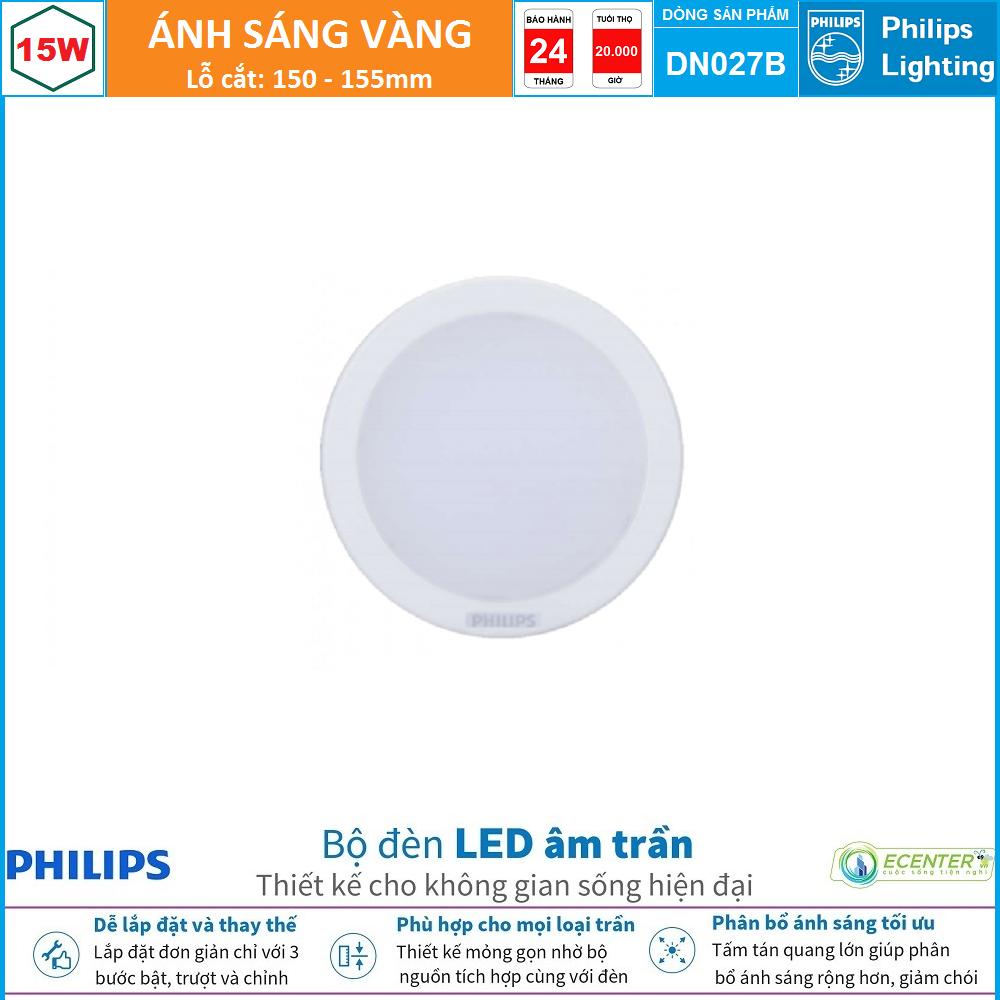 Đèn âm trần LED Philips DN027B 15W