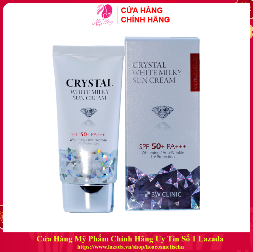 Kem Chống Nắng Dưỡng Trắng 3W Clinic Crystal White Milky Sun Cream