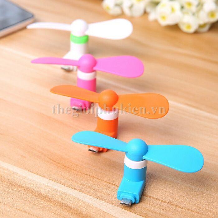 Quạt mini USB nhiều màu cắm chân điện thoại iphone