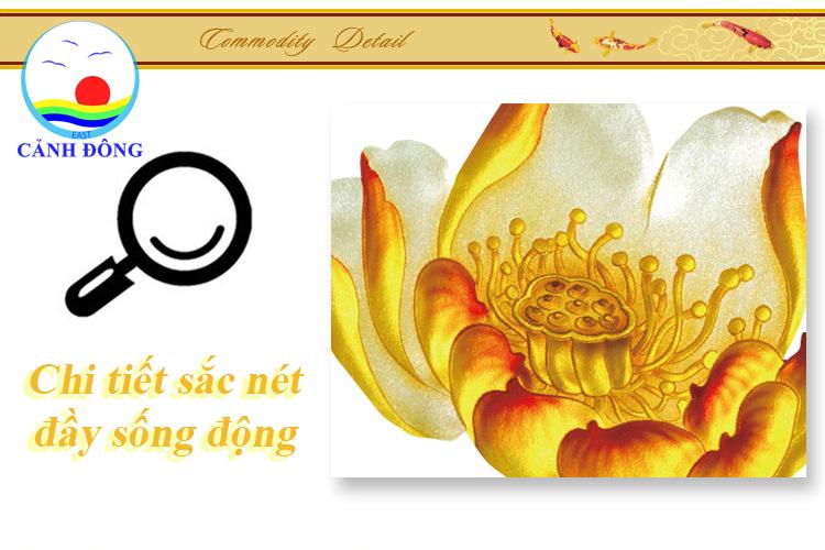 Decal Hoa Sen Vàng Binbin PK137