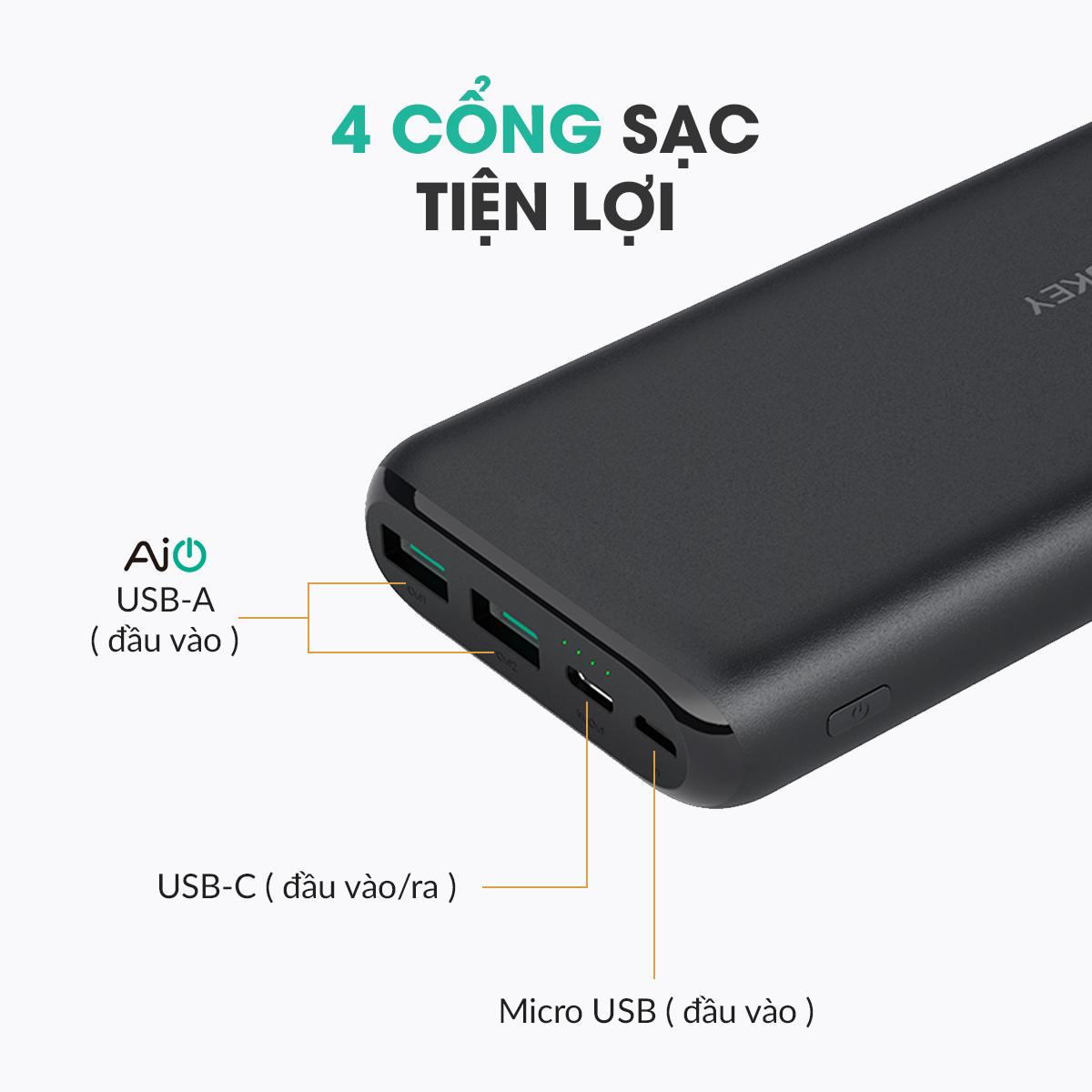 Pin Dự Phòng Aukey PB-XN20 20.000mAh