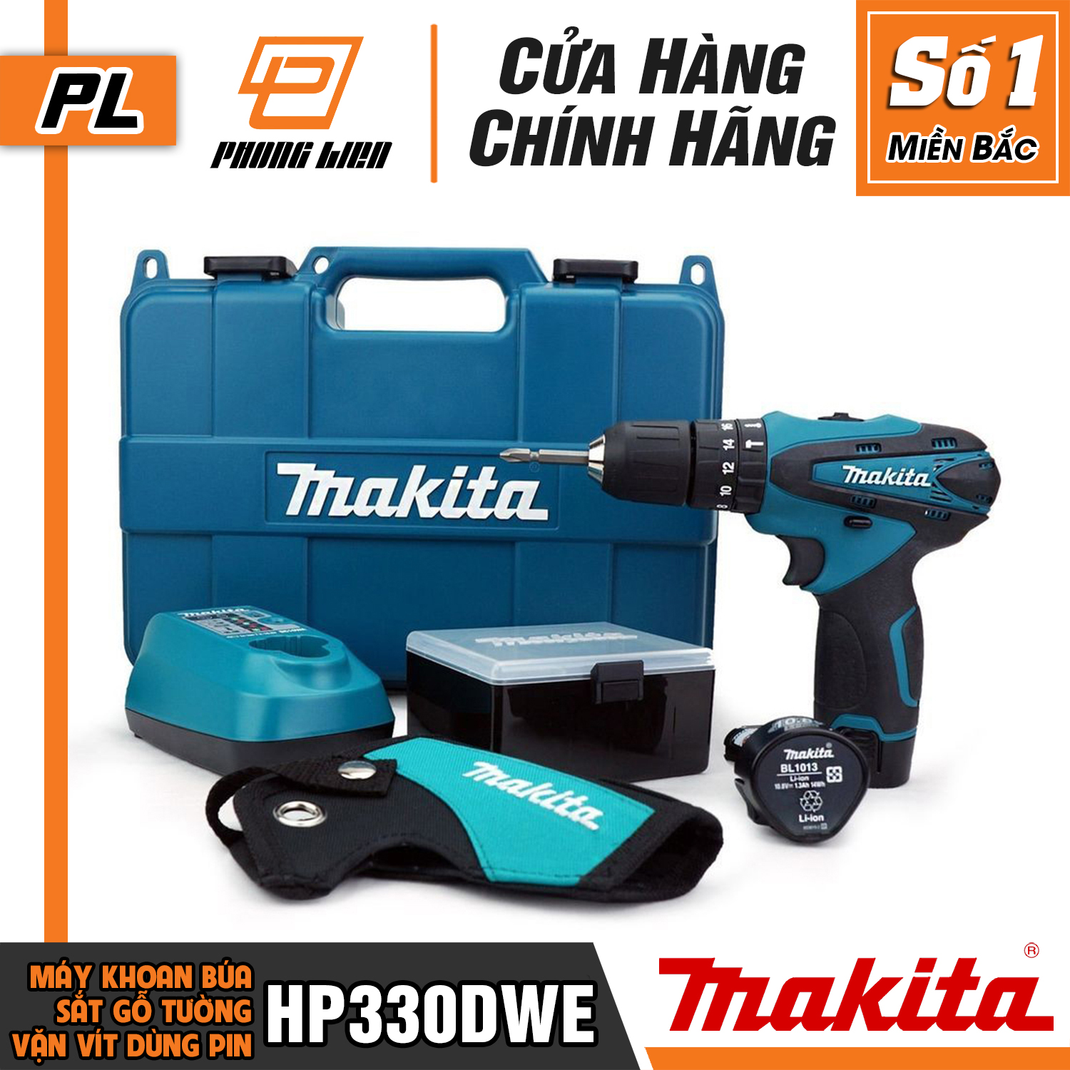Máy khoan búa chạy pin Makita HP330DWE