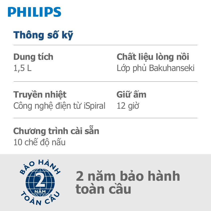 Nồi cơm điện Philips HD4528