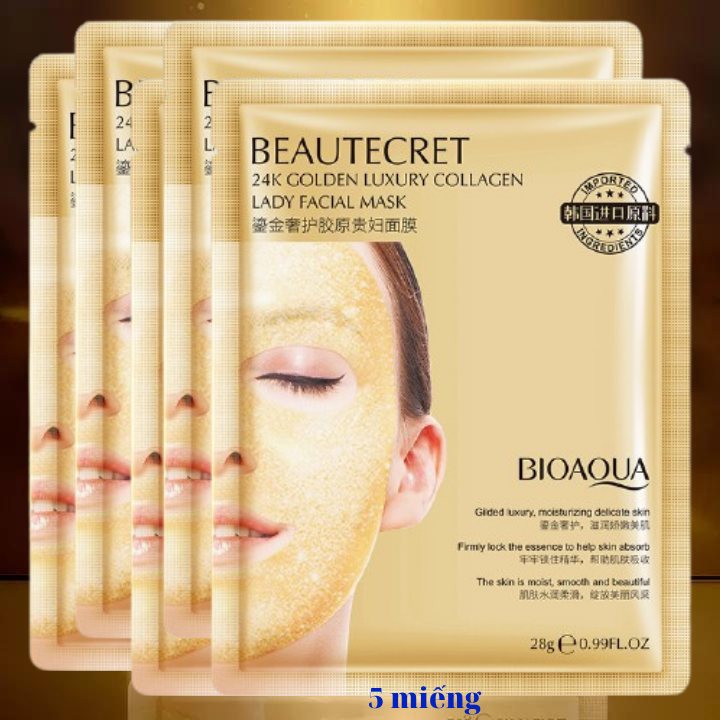 Mặt Nạ thạch vàng Collagen Bioaqua Beautecret 24k Golden Collagen Thủy