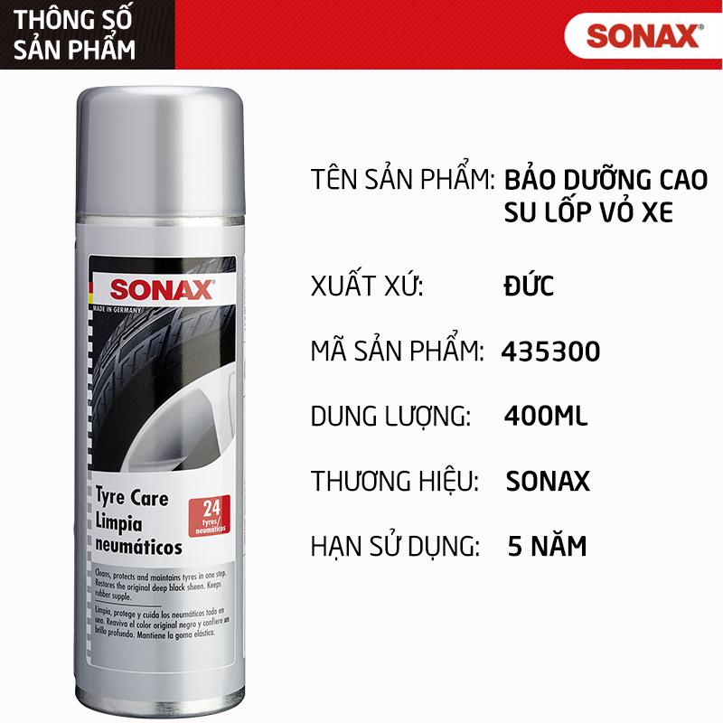 BẢO DƯỠNG LỐP XE SONAX 435300 400ml