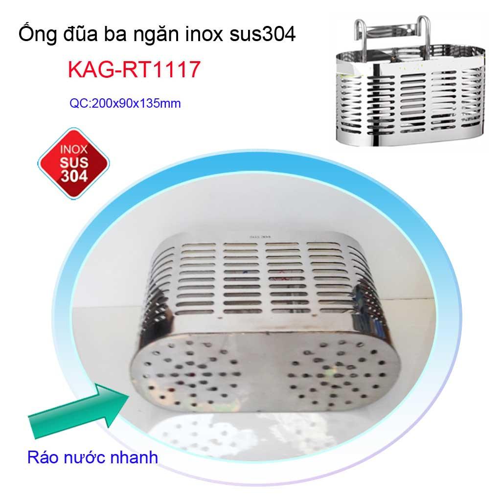 ỐNG ĐŨA 3 NGĂN INOX KAG-RT1117