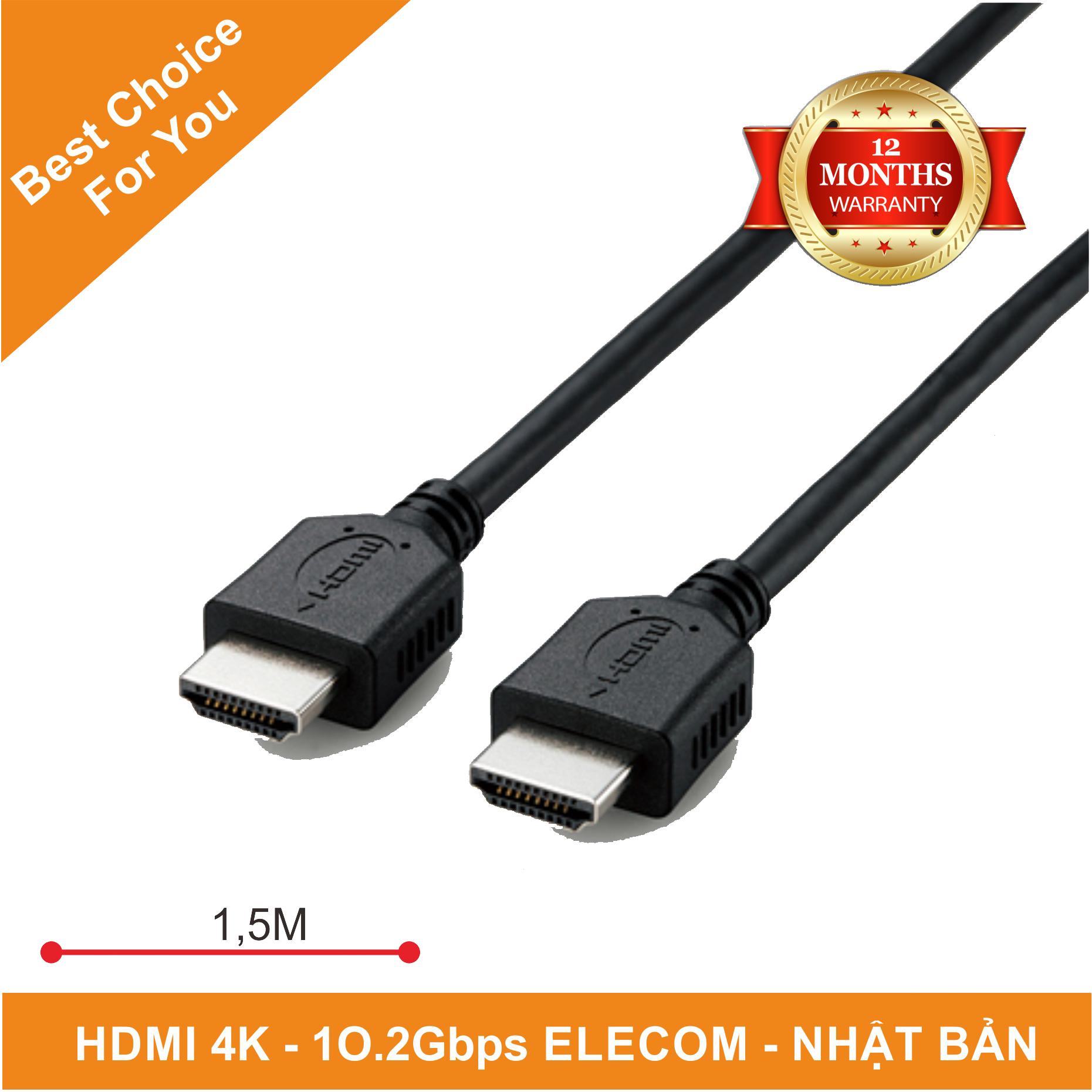 Cáp HDMI Elecom CAC-HD14EL15BK