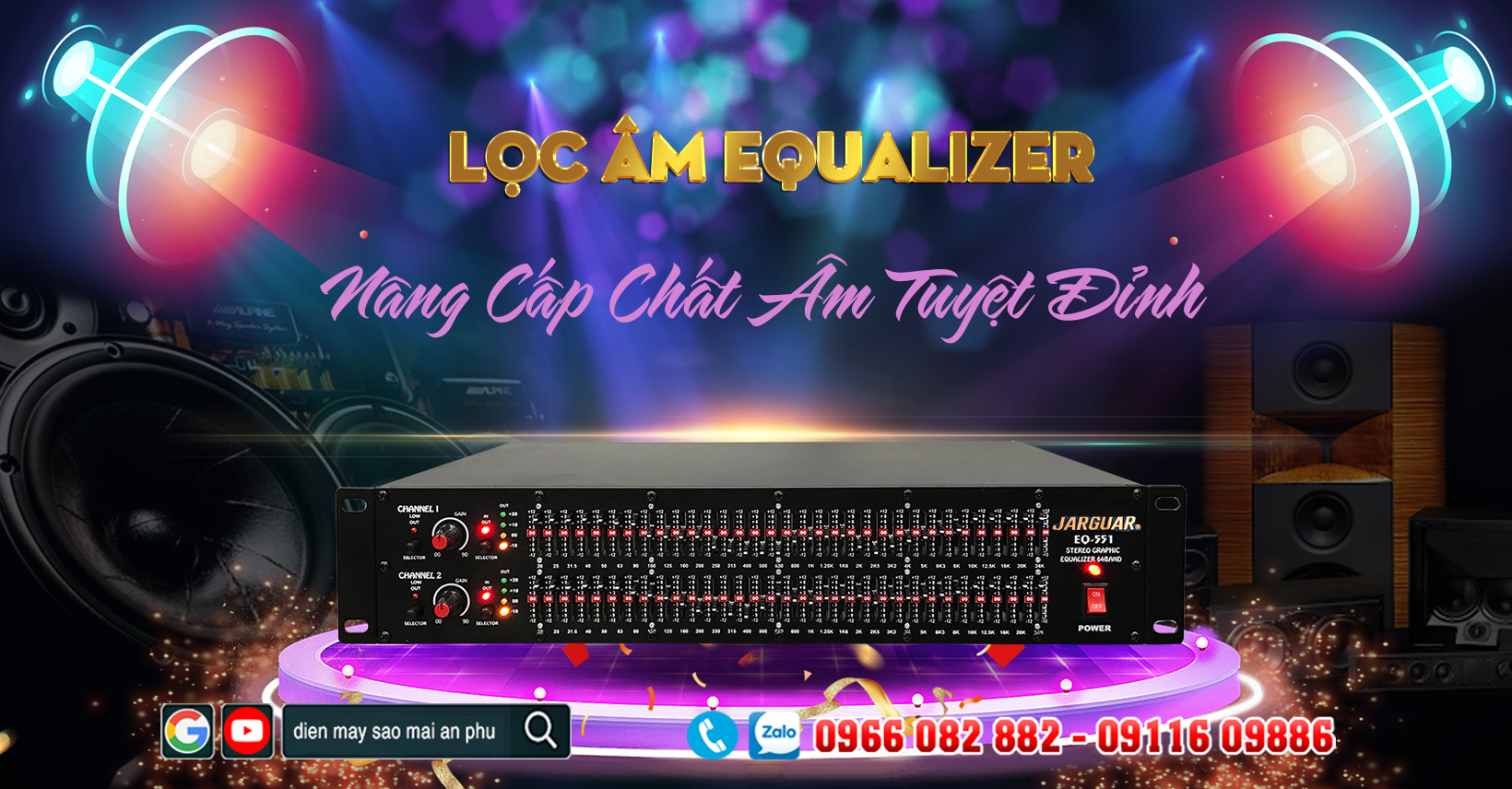 Đầu lọc âm thanh JARGUAR Equalizer EQ551
