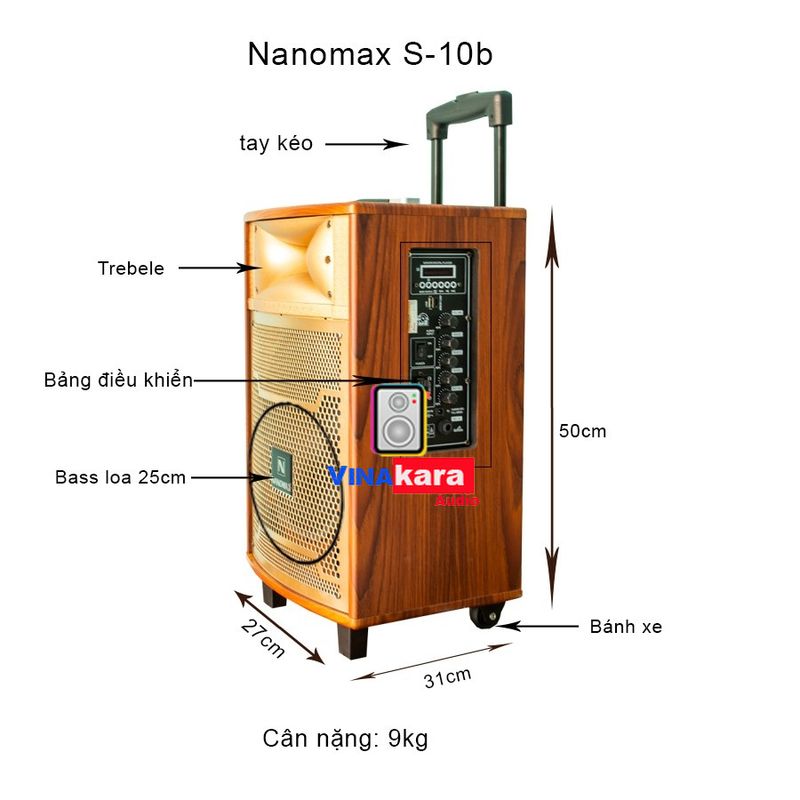 Loa kéo di động Nanomax S-10B
