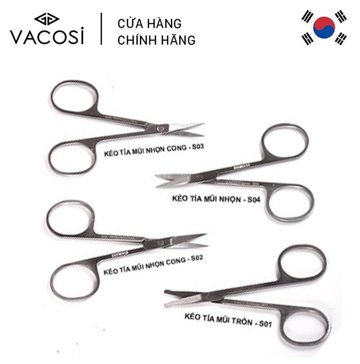 Kéo tỉa mũi nhọn Vacosi S04