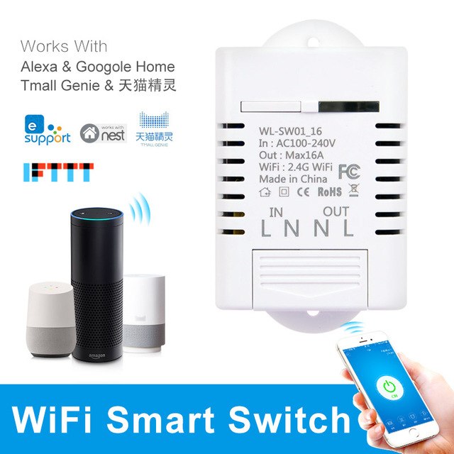 Công tắc hẹn giờ điều khiển bằng giọng nói SW01-16A