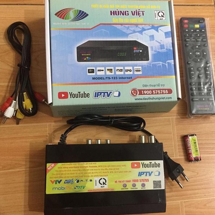 Đầu thu kỹ thuật số DVB T2 Hùng Việt TS 123