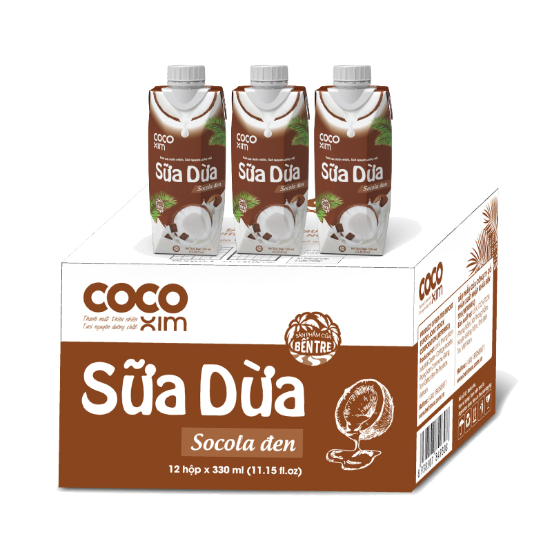Sữa Dừa Cocoxim Socola 330Ml combo 3 hộp