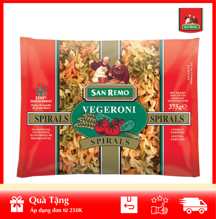 Nui Rau Củ San Remo Spirals số 121 375g