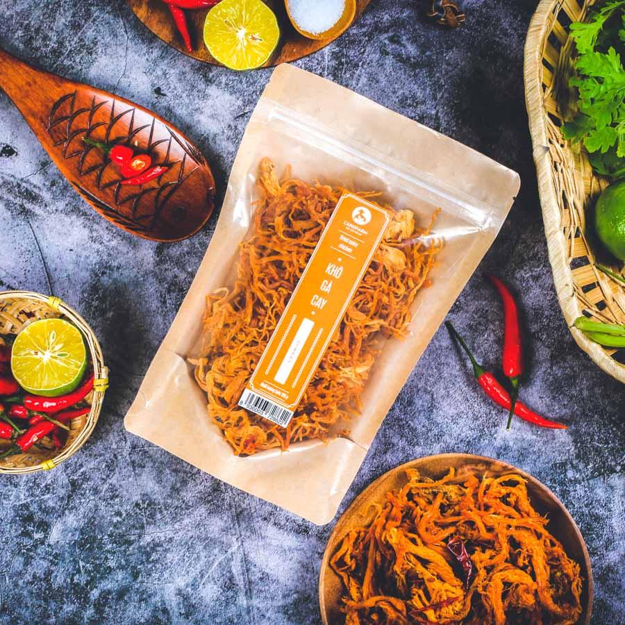 Khô gà cay lá chanh L'angfarm - 125g