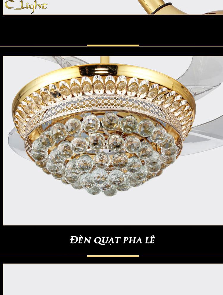 Quạt trần đèn - Quạt trần trang trí MSP 9906