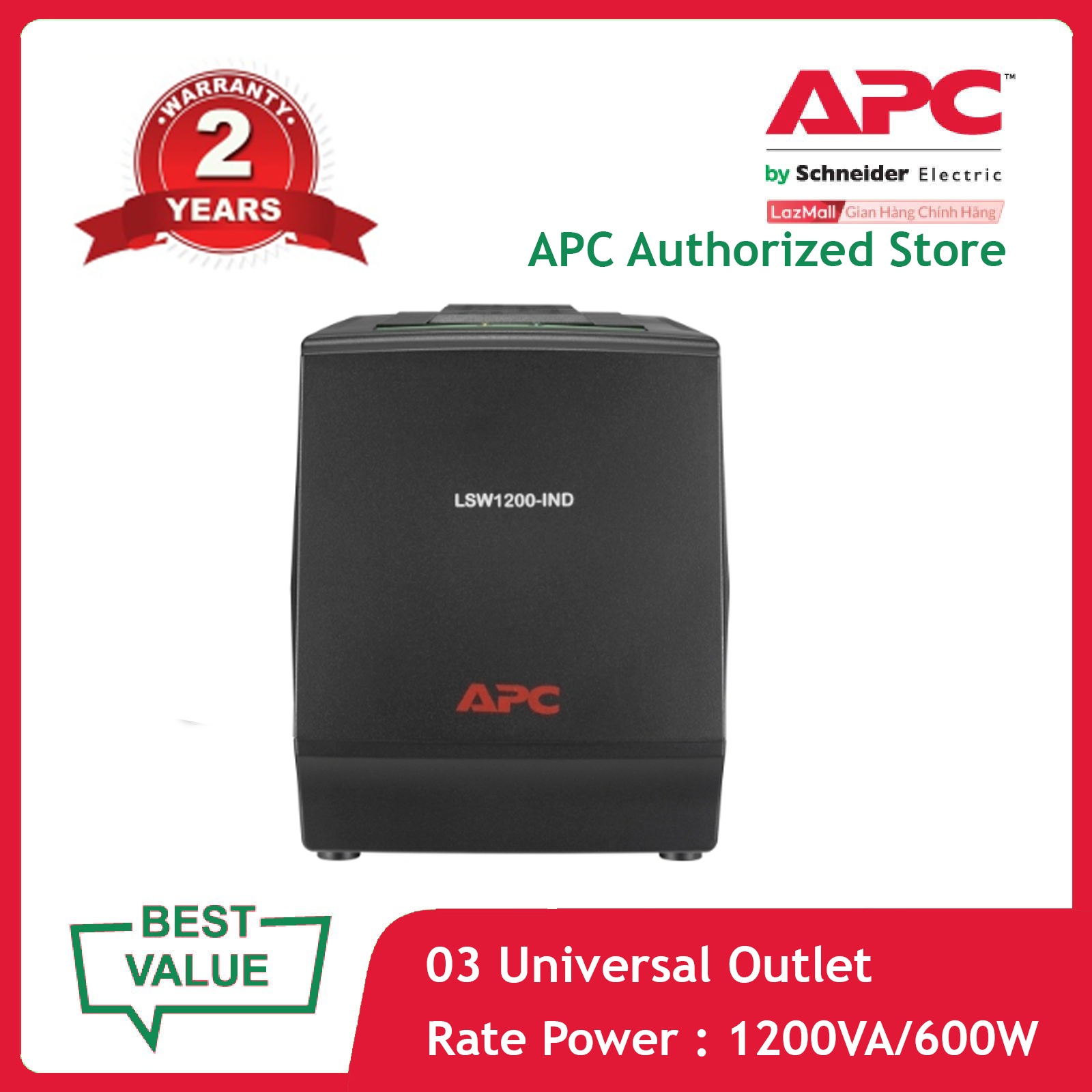 Ổn áp APC Line-R LSW1200-IND - 1200VA