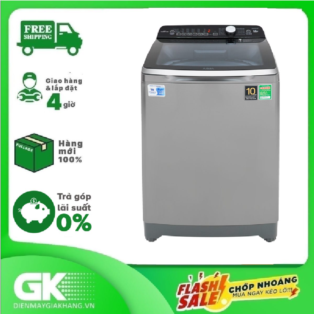 Máy Giặt Aqua AQW-DR100ET 10Kg