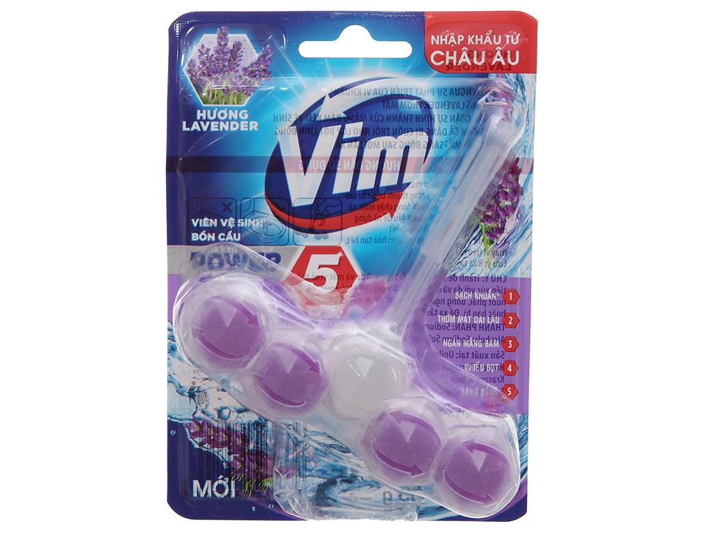 Viên Tẩy Bồn Cầu Vim Power 5 hương Oải Hương combo 5 vỉ