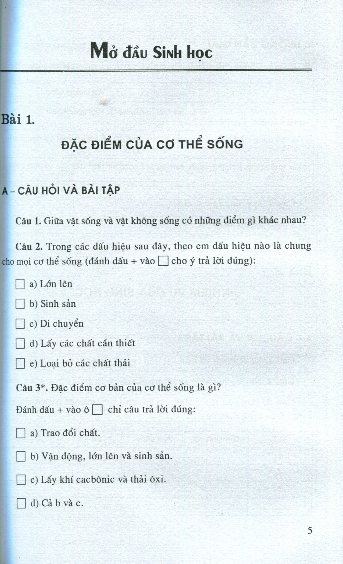 Giải Bài Tập Sinh Học Lớp 6